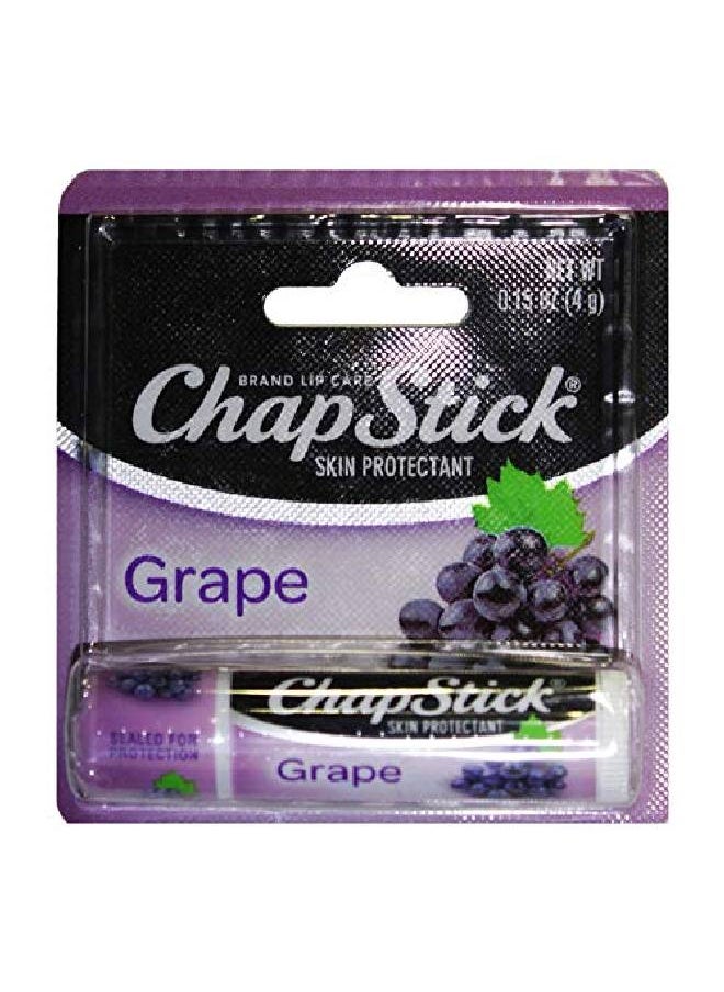 chapstick (1) Stick Grape Flavored Lip Balm Paraben Free Lip Care Carded 0.15 Oz  - Image 1