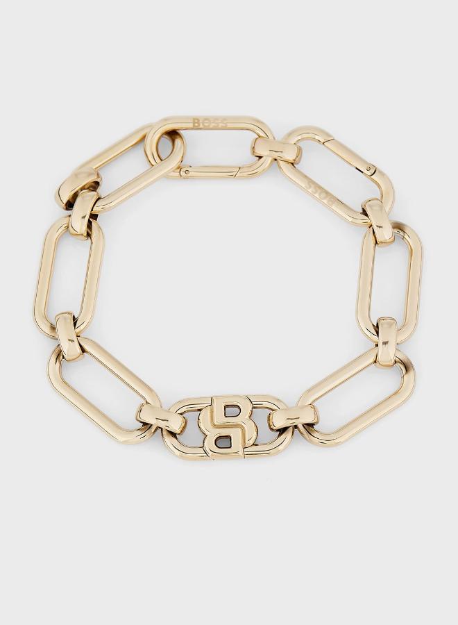 BOSS Double B Swing Chain Bracelet in Gold with a Double B Charm - 1580628 - Image 1