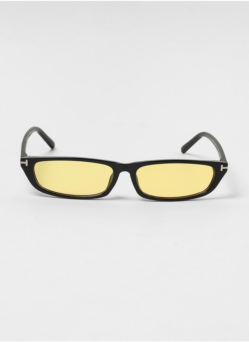 Haute Sauce The Sleek Rectangular Sunglasses - Corn Yellow  - Image 4