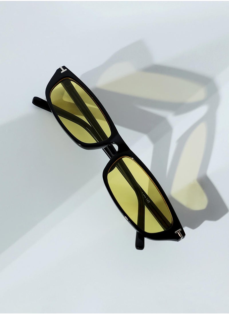 Haute Sauce The Sleek Rectangular Sunglasses - Corn Yellow  - Image 1