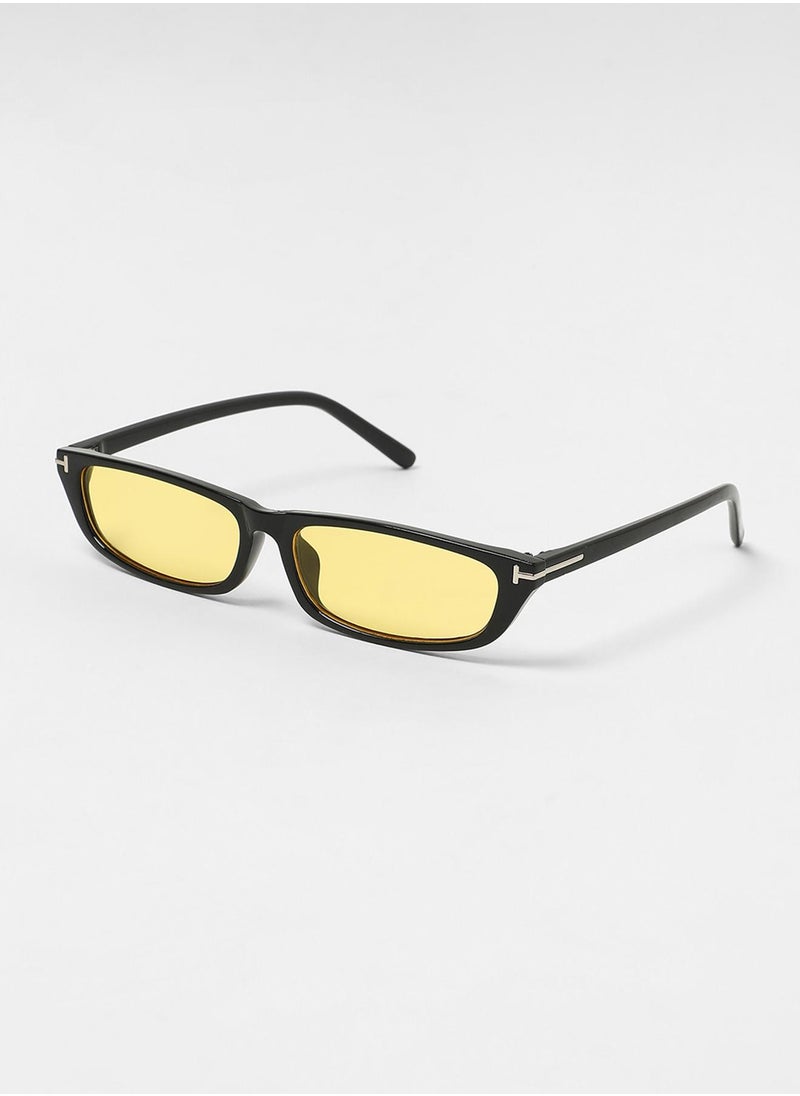 Haute Sauce The Sleek Rectangular Sunglasses - Corn Yellow  - Image 5