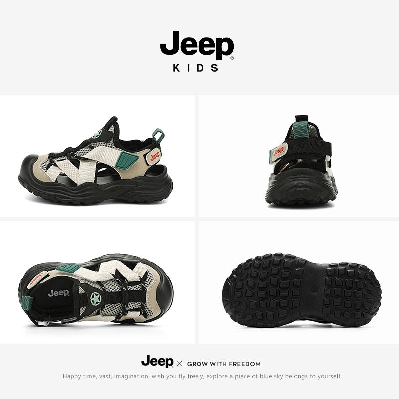 Jeep Kidsren'S Sandals Boys' Non-Slip Beach Shoes 2025 Girls' Breathable Sports Shoes River Tracing Shoes - Image 4