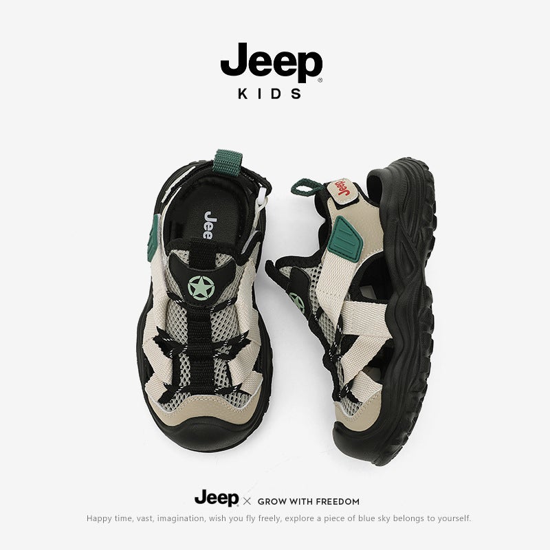 Jeep Kidsren'S Sandals Boys' Non-Slip Beach Shoes 2025 Girls' Breathable Sports Shoes River Tracing Shoes - Image 3