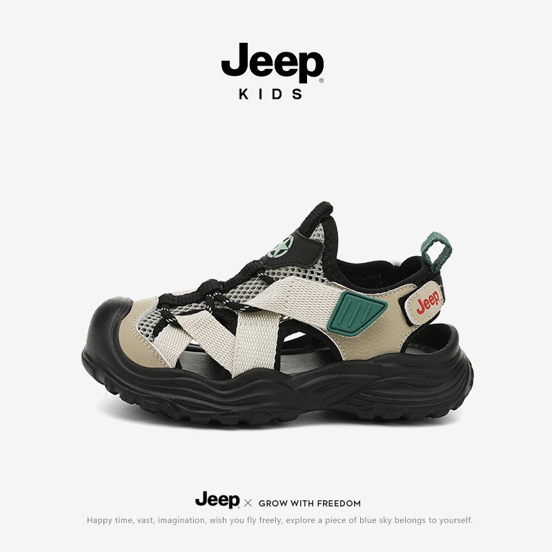 Jeep Kidsren'S Sandals Boys' Non-Slip Beach Shoes 2025 Girls' Breathable Sports Shoes River Tracing Shoes - Image 2