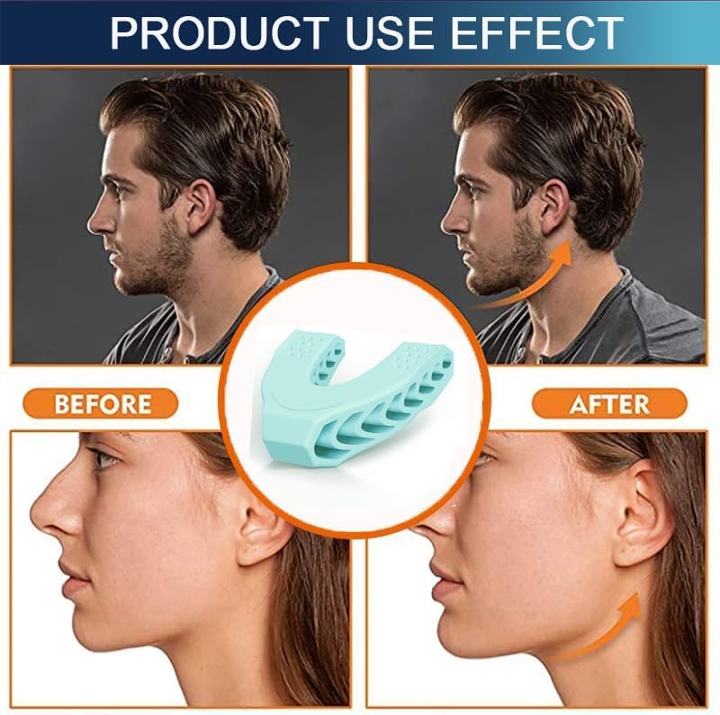 SEFLICA Premium Facial Exerciser - Jawline Exerciser for Men and Women – Tighten, Tone & Strengthen, Target your jawline, chin, lips and cheekbones - Food-grade Silicone (Black, U Shape) - Image 2
