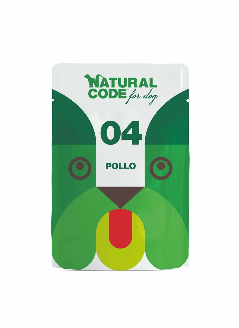 NATURAL CODE 04 CHICKEN For Dogs Natural Wet Food (Pouch 100G) 