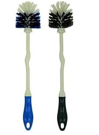 Aristo Aristo Plastic Toilet Brushes Decent Pack of 2 Mix Colour (8 cm x 8 cm x 42 cm)  - Image 4