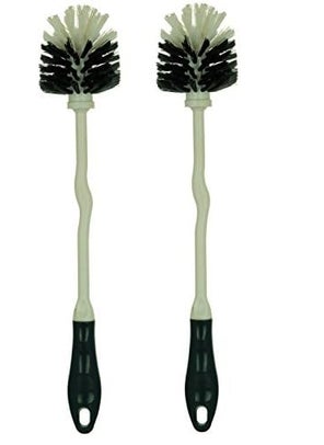 Aristo Aristo Plastic Toilet Brushes Decent Pack of 2 Mix Colour (8 cm x 8 cm x 42 cm)  - Image 2