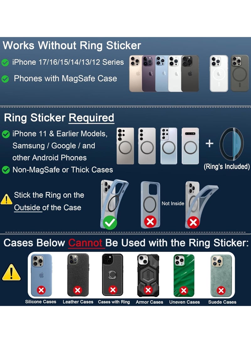 حامل هاتف سيارة قوي بقوة مغناطيسية عالية لتركيب iPhone 16/15/14/13/12 وأجهزة Android مع كوب شفط فراغي 360 درجة لتركيب هاتف من النوع MagSafe Ultra - Image 4