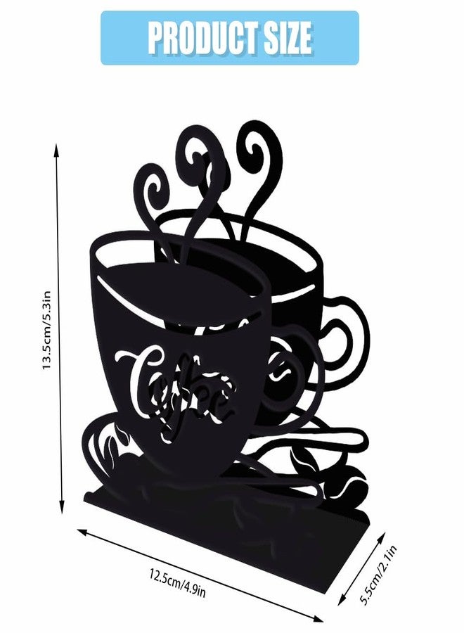 SUPERDANT Coffee Cup Napkin Holder for Tables Coffee Metal Kitchen Napkin Holder Vintage Tabletop Tissue Stand Rustic Cloth Napkins Holders Farmhouse Restaurants Hotel Party Table Decor - Image 2