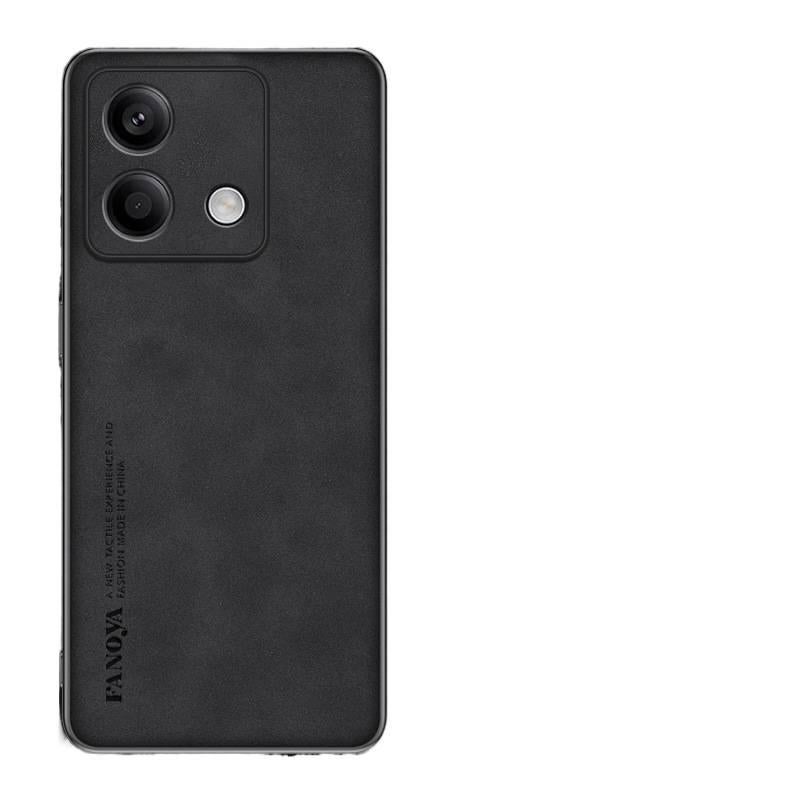 Leather Texture Protective Case for Redmi Note 13 with Shockproof and Drop Protection plus Shockproof plus Anti-Fingerprint plus Scratch Resistant in Navy Blue - Image 2
