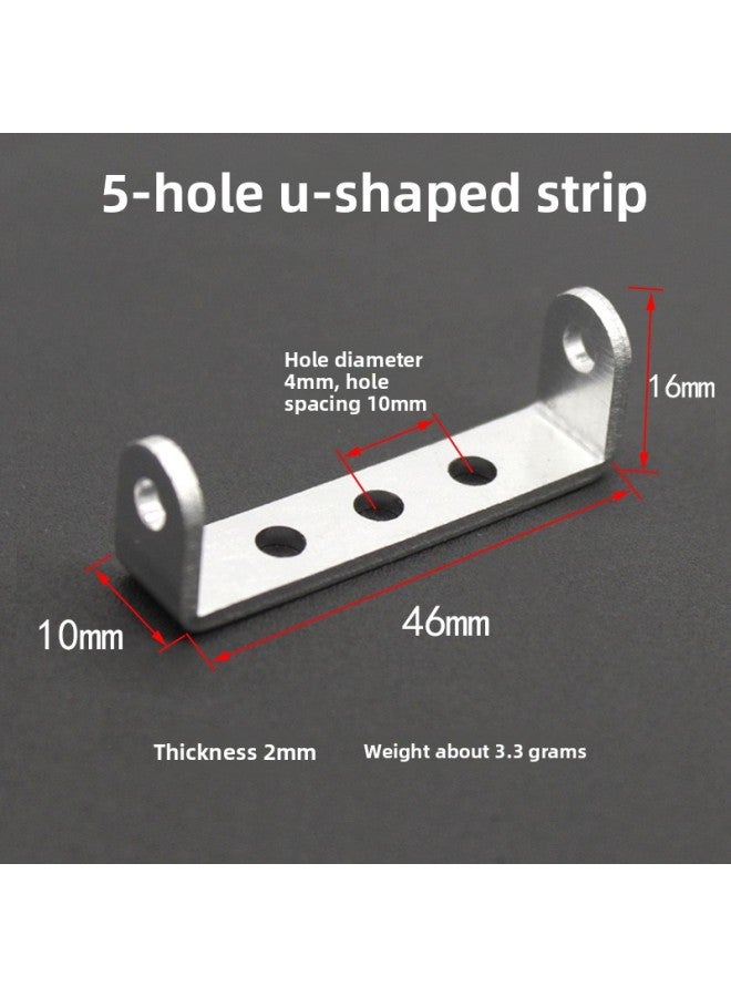 Fixed Strip Toy Hole Square Plate U-shaped Accessories Angle Size Technology Small Production Base Plate Assembly DIY Aluminum Alloy Belt 