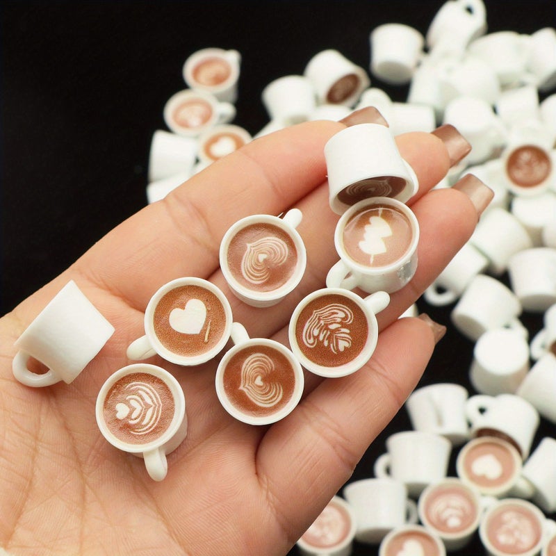 10 حبات راتنج القهوة لصنع قلادات DIY وأقراط وحرف يدوية - Image 2