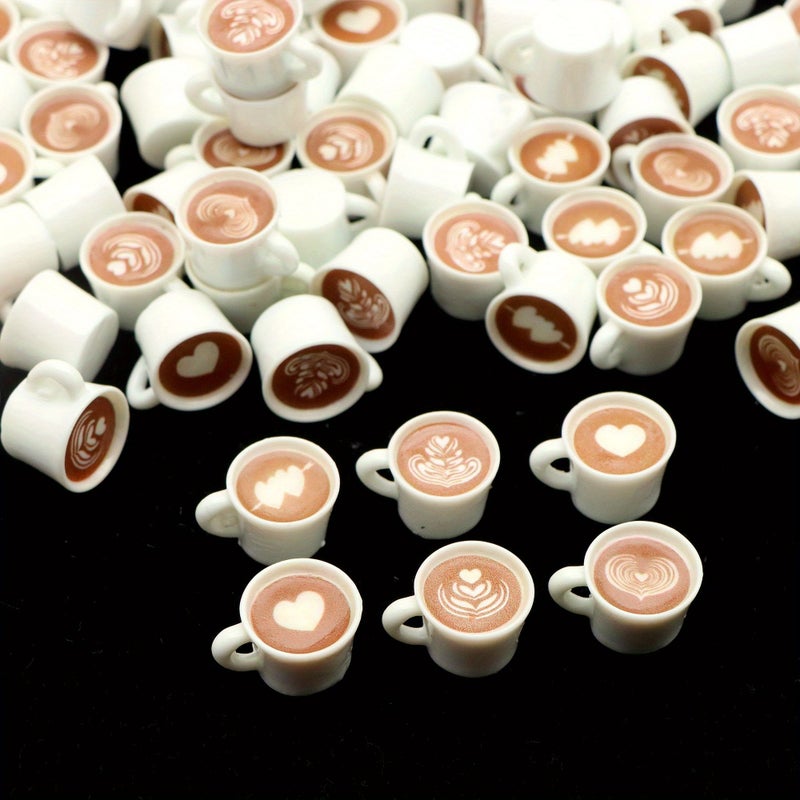 10 حبات راتنج القهوة لصنع قلادات DIY وأقراط وحرف يدوية - Image 1