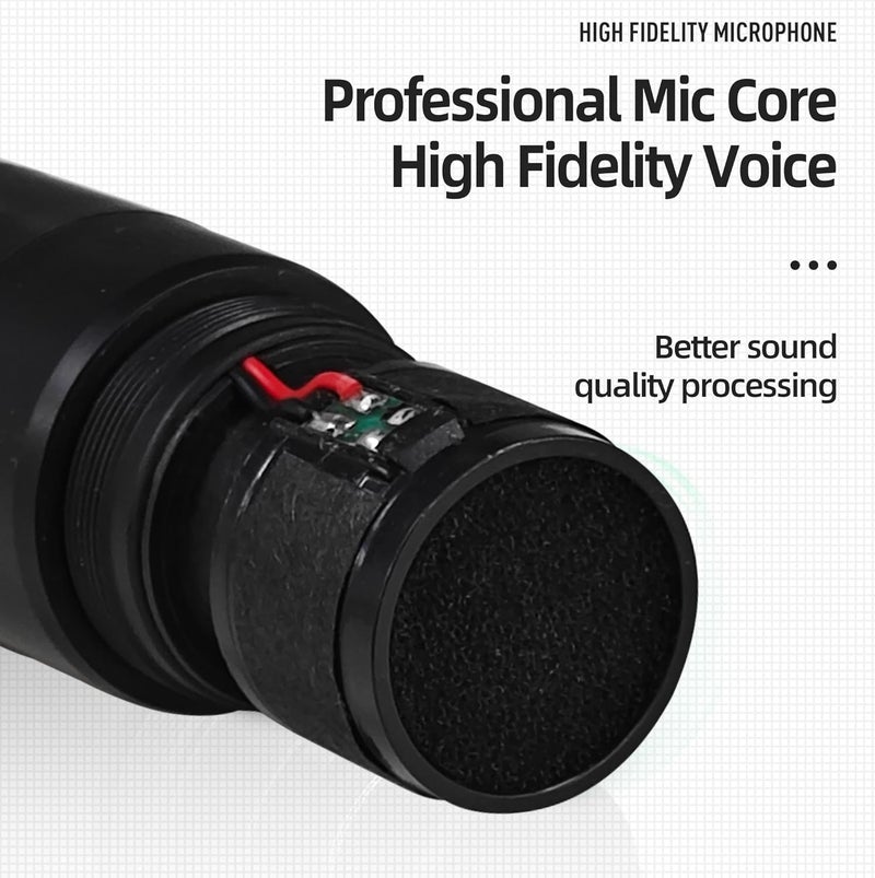 BOMGE Wireless Microphone System, BOMGE Pro 4-Channel Cordless Mic Set with Four Handheld Mics, Fixed Frequency, Long Range 200ft, Ideal for Church,Karaoke, Events (V430) - Image 5