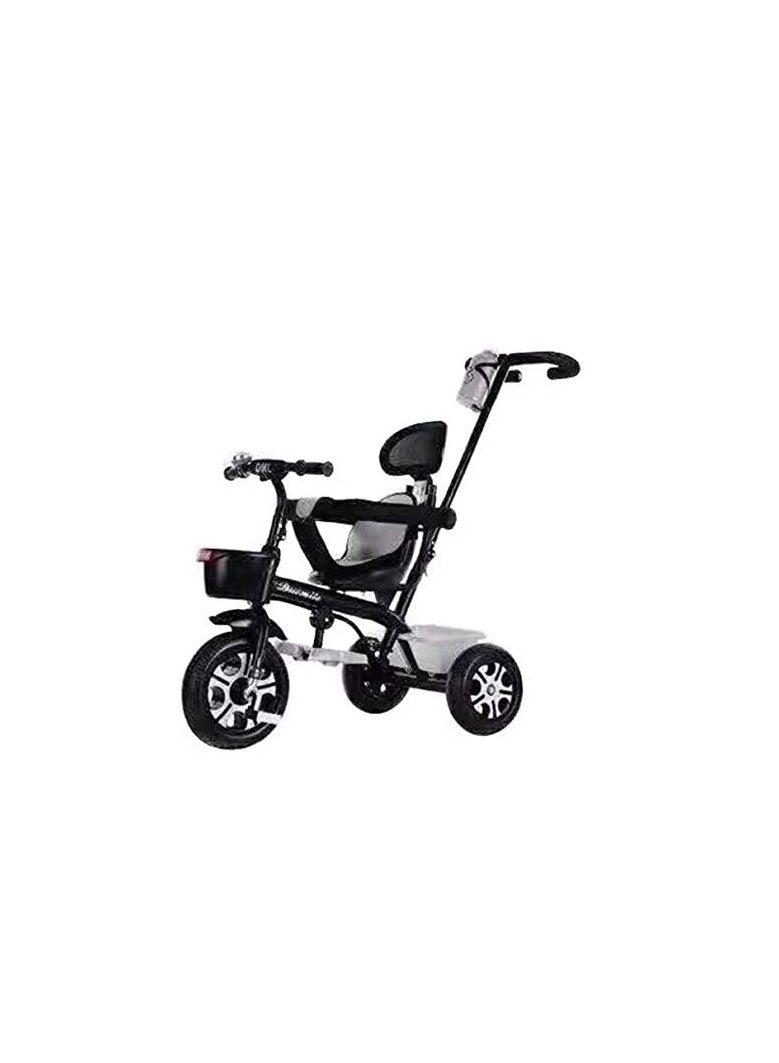 Generic ETROON Toys Kids tricycle With push Bar Ride On Tricycle Bike Black  - Image 3