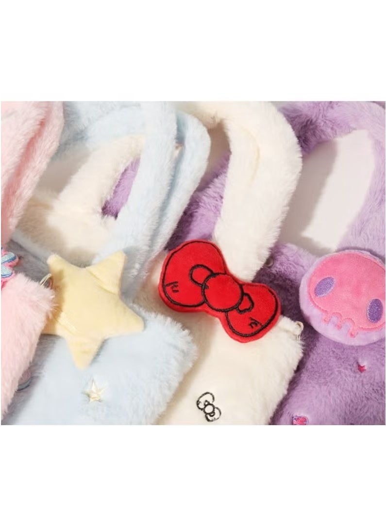 JOGAMS Adorable Plush Crossbody Bag Soft Fluffy Shoulder Bag for Kids and Women Family Wallet Purse and Coin Pouch Accessories  - Image 3