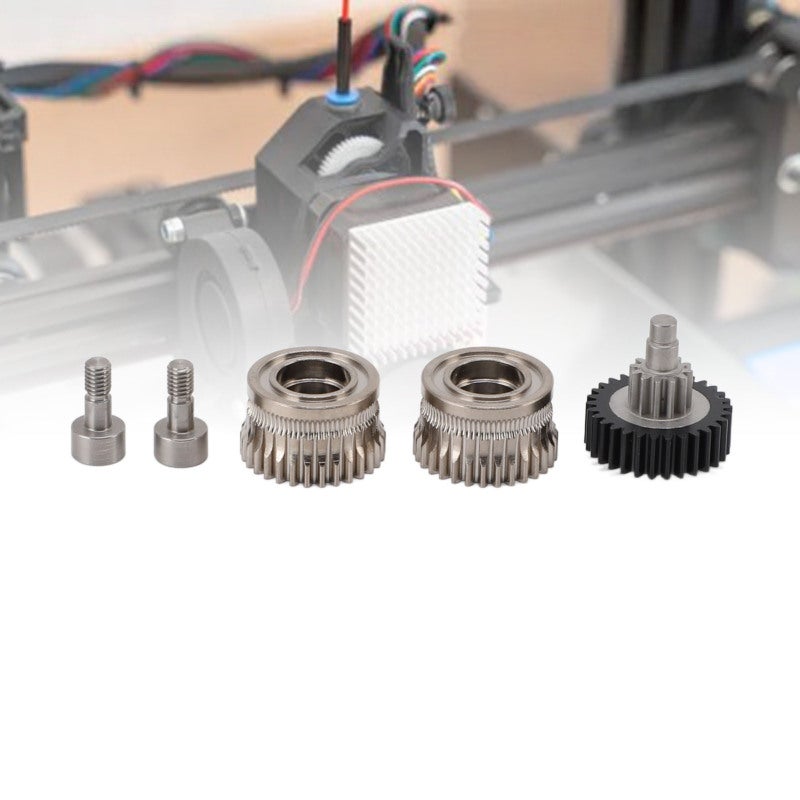 Extruder Gear Ni Plated Hardened Steel Kit - All Metal 60+HRC Durability Filament Drive Gear for K1 K1C K1 Maximum 3D Printers Replacement Parts - Image 2