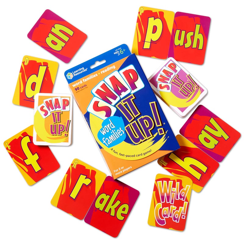 Learning Resources Learning Resources Snap It Up! Phonics & Reading Card Game, Homeschool,Reading Game, 90 Cards Included, Ages 6+ - Image 1