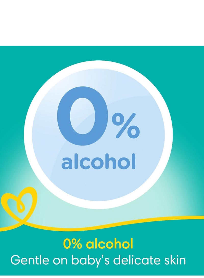 Pampers Complete Clean Scented Baby Wipes, Zero Alcohol, Pack of 4, 256 Wipe Count - Image 2
