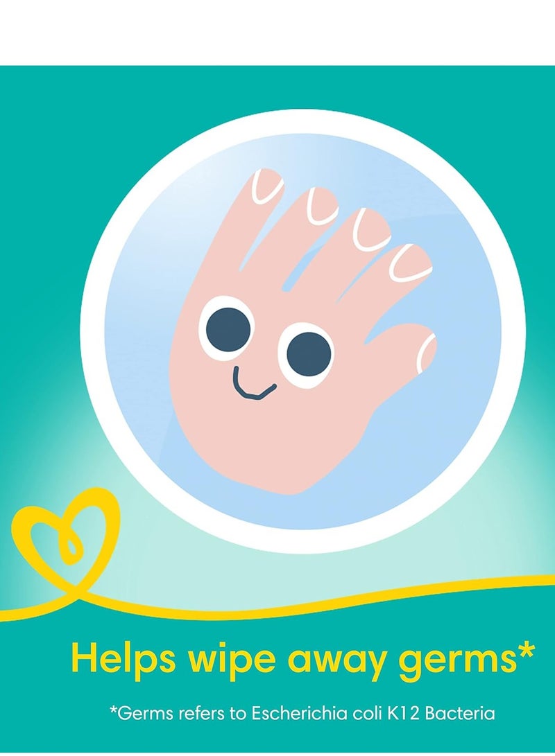 Pampers Complete Clean Scented Baby Wipes, Zero Alcohol, Pack of 4, 256 Wipe Count - Image 3
