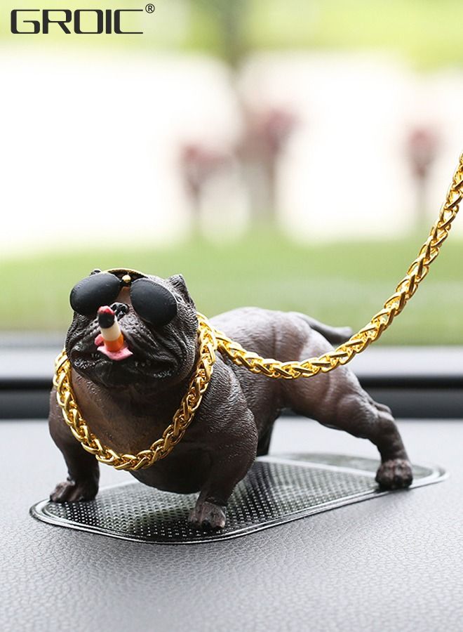 GROIC Bully Pitbull Dog Car Interior Decoration Dashboard Ornament Fashion Funny Cute Home Decoration Auto Accessories Car Decoration Interior - Image 1