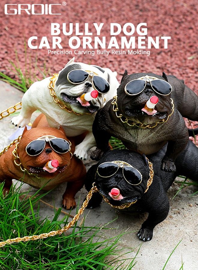 GROIC Bully Pitbull Dog Car Interior Decoration Dashboard Ornament Fashion Funny Cute Home Decoration Auto Accessories Car Decoration Interior - Image 3