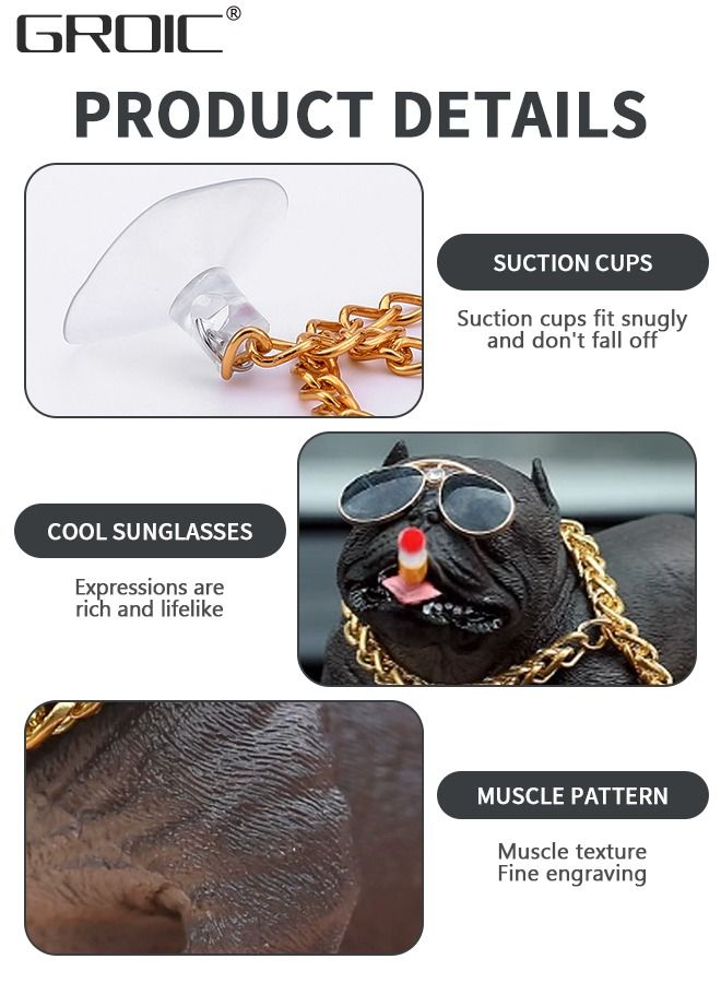 GROIC Bully Pitbull Dog Car Interior Decoration Dashboard Ornament Fashion Funny Cute Home Decoration Auto Accessories Car Decoration Interior - Image 4