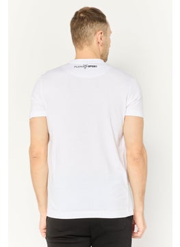 Plein Sport Men Sportswear Fit Short Sleeves Outdoor T-Shirt, White  - Image 4