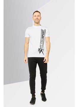 Plein Sport Men Sportswear Fit Short Sleeves Outdoor T-Shirt, White  - Image 2