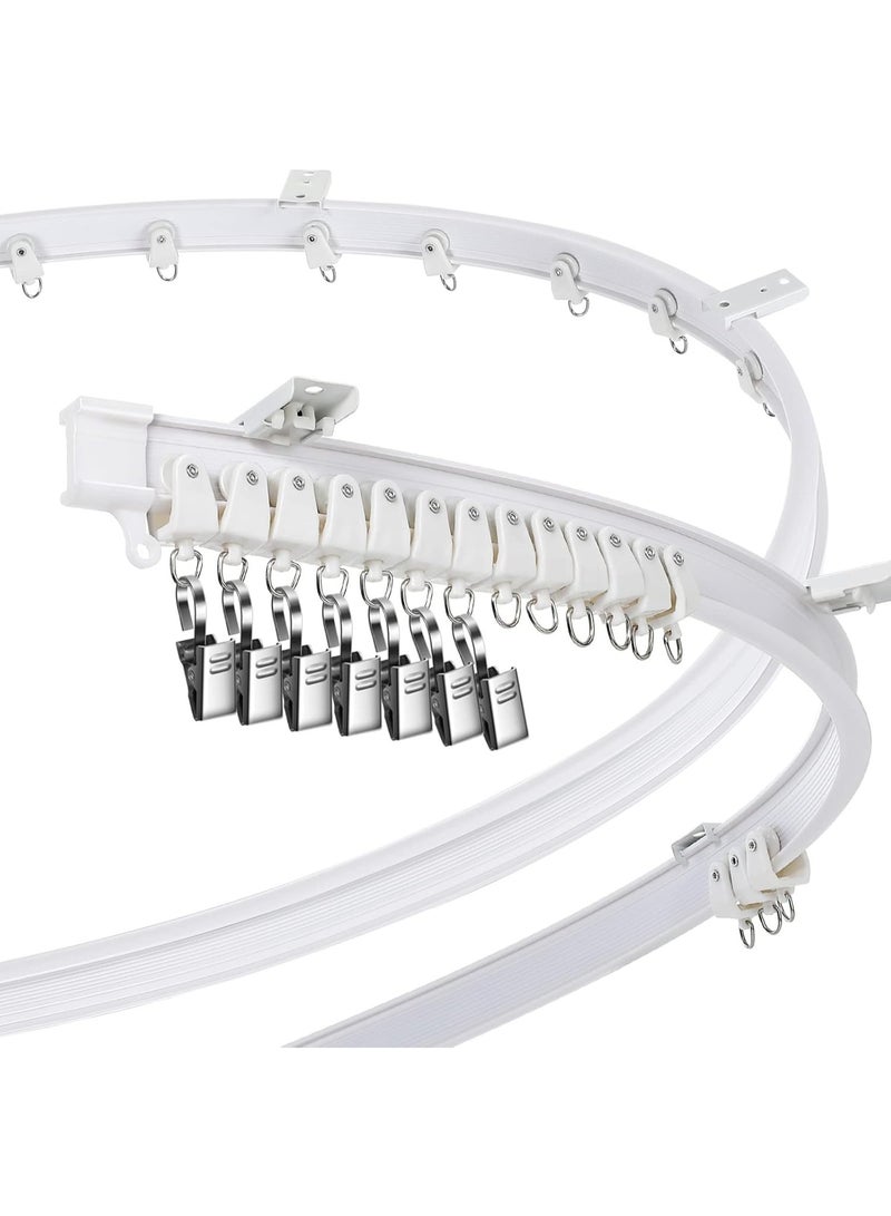 بيت إيزي مسار ستائر سقف بطول ٥ أمتار | مسار ستائر سقفي، حامل ستائر سقفي مع نظام ستائر | ستائر سرير بطابقين، مسار ستائر للسيارات الترفيهية | مسار ستائر سقفي قابل للانحناء، فاصل غرف، مسار ستائر سقفي - Image 1