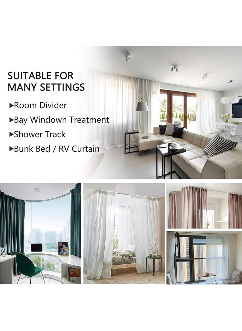 بيت إيزي مسار ستائر سقف بطول ٥ أمتار | مسار ستائر سقفي، حامل ستائر سقفي مع نظام ستائر | ستائر سرير بطابقين، مسار ستائر للسيارات الترفيهية | مسار ستائر سقفي قابل للانحناء، فاصل غرف، مسار ستائر سقفي - Image 2