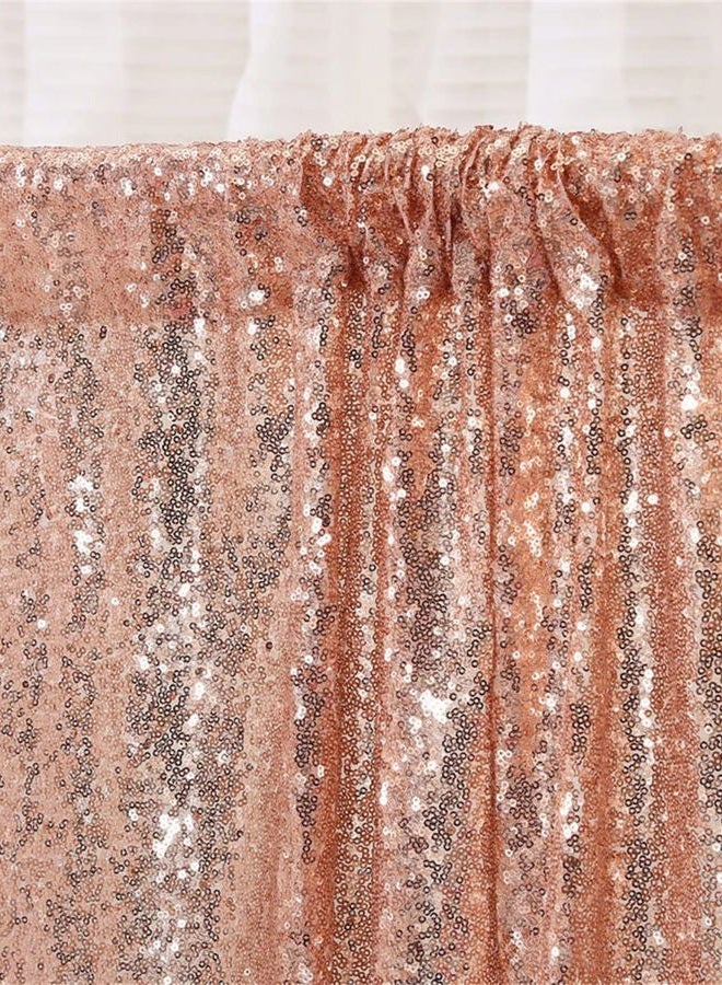 Poise3EHome Rose Gold Sequin Backdrop, 8FT x 10FT Photography Backdrop Curtain for Party Decoration - Image 4