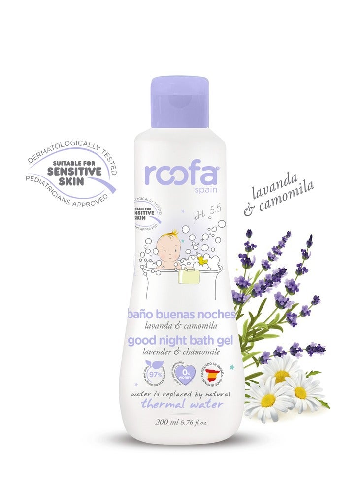 Roofa Spain Good Night Baby Bath Gel 200ml  - Image 1