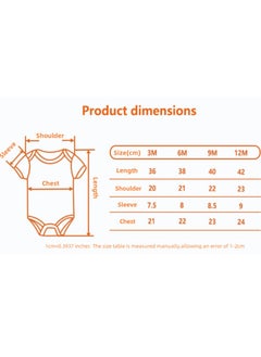 RedMapleTEK Baby Pure Cotton Jumpsuit Short-sleeved Crawling Suit Three-piece Set  - Image 2