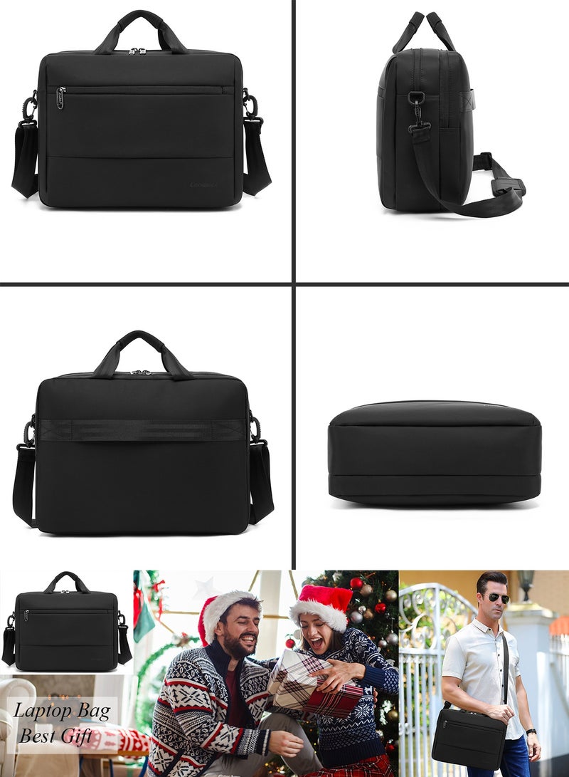 كوكيجو شنطة لابتوب 15.6 انش كمبيوتر للرجال والنساء كتف مع حزام ماسنجر للسفر / العمل المدرسة - Image 5