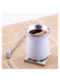 Yerba Mate Cup Stainless Steel Mate Cup And Bombilla Set 8oz Yerba Mate Gourd Double Walled Tea Cup With Straw (White) - pzsku/Z1B123237439336C23EA3Z/45/_/1718623542/6c6a5459-2483-43d0-b9eb-3431f731646a