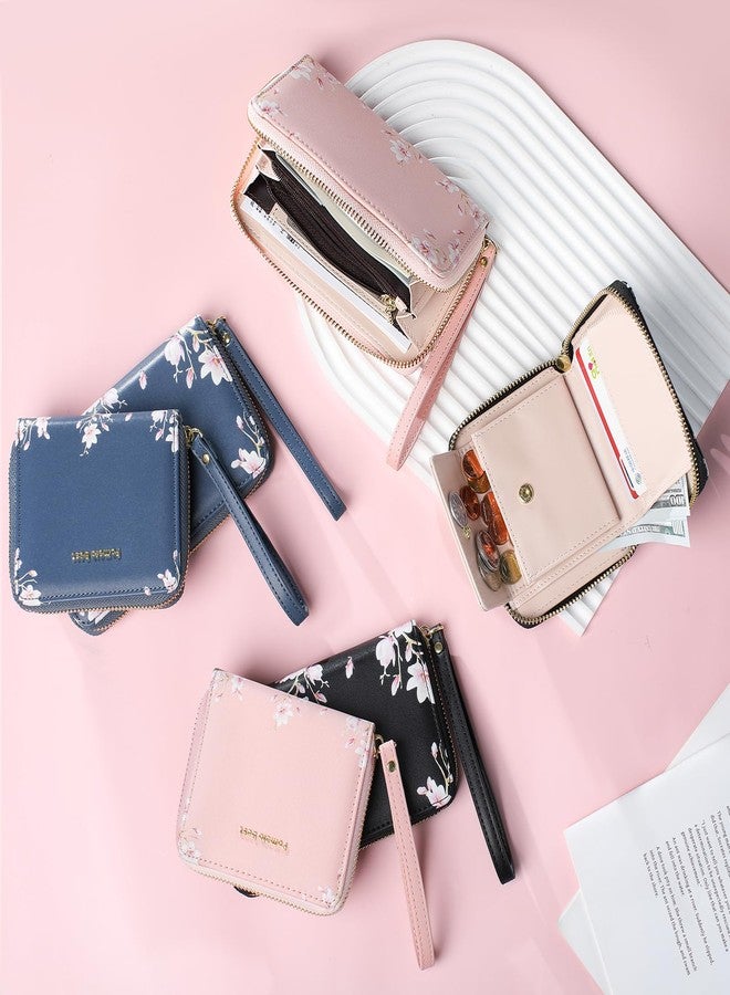 Pomelo Best Wallets for Women Leather RFID Blocking Zipper Around Credit Card Holder Wristlet Medium Wallet for Ladies Blue 2025 - Image 3