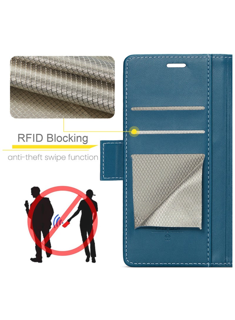 Leather protective cover for iPhone 13 Pro blue - Image 5