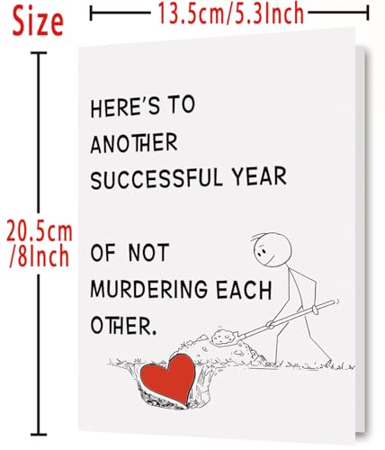 OJsensai Funny Anniversary Card & Gifts for Husband Wife Men Women, Happy Anniversary Decorations - Image 3