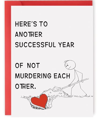 OJsensai Funny Anniversary Card & Gifts for Husband Wife Men Women, Happy Anniversary Decorations - Image 1