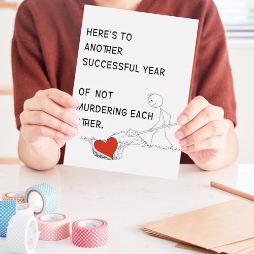 OJsensai Funny Anniversary Card & Gifts for Husband Wife Men Women, Happy Anniversary Decorations - Image 4