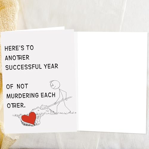 OJsensai Funny Anniversary Card & Gifts for Husband Wife Men Women, Happy Anniversary Decorations - Image 2
