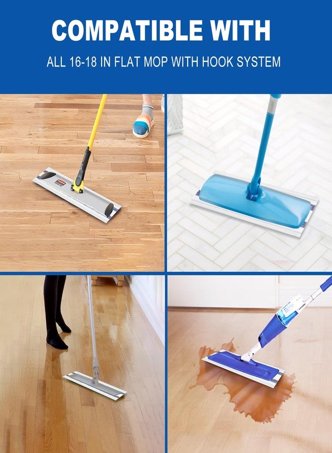 YHOVID Disposable Mop Replacement Pad, Microfiber Cleaneing Pads for All 16-18'' Hook System Flat Mop, Heavy-Duty Sweeping Cleaner Pads for Multi-Surface Hardwood - Image 3