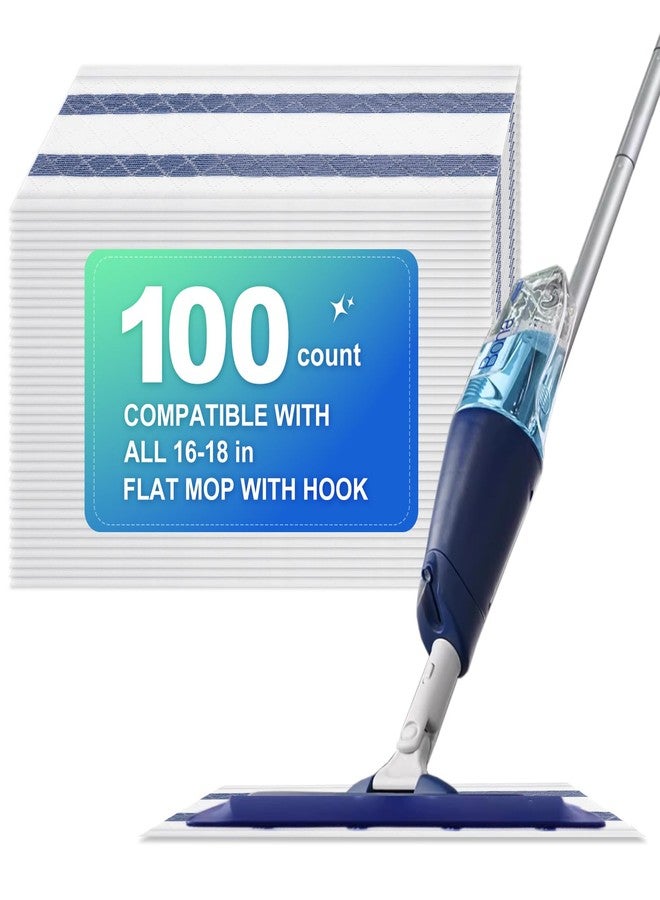 YHOVID Disposable Mop Replacement Pad, Microfiber Cleaneing Pads for All 16-18'' Hook System Flat Mop, Heavy-Duty Sweeping Cleaner Pads for Multi-Surface Hardwood - Image 1