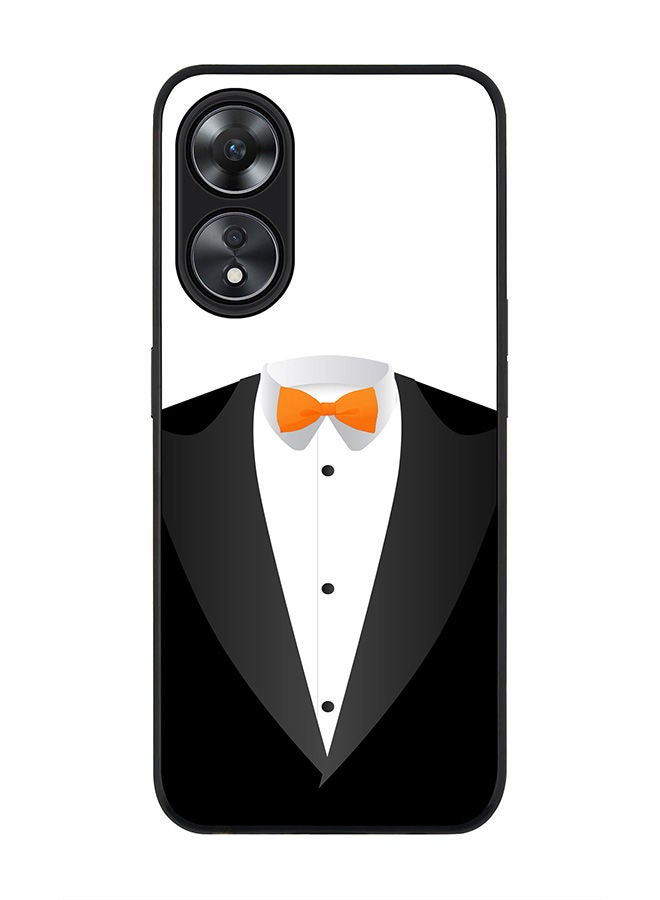 Stylizedd Rugged Black edge case for Oppo A78 5G / Oppo A58 5G Slim fit Soft Case Flexible Rubber Edges Anti Drop TPU Gel Thin Cover -  The Tux - Image 1