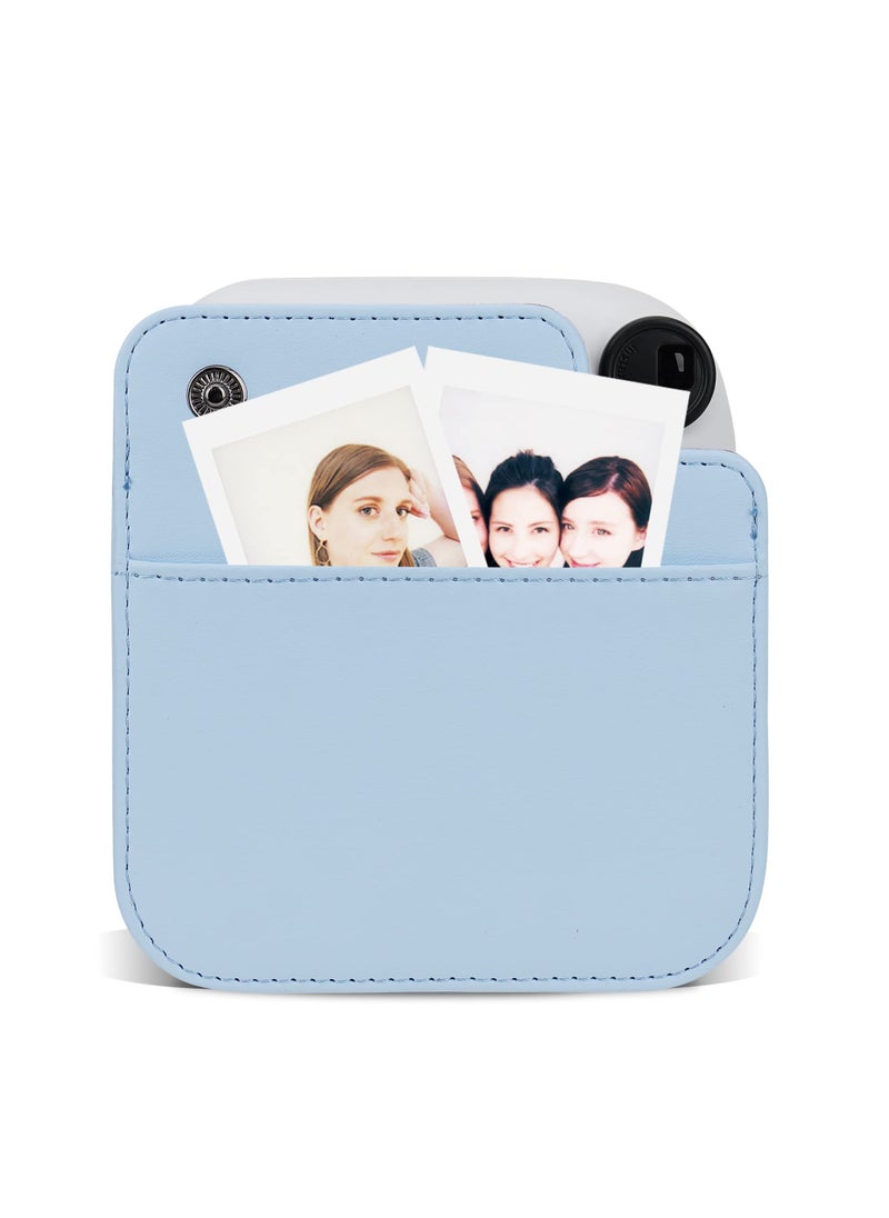 Generic - Camera Case for Fujifilm Instax Mini 12 Instant Camera Case -PU Leather with Pocket and Shoulder Strap(Blue) - Image 1
