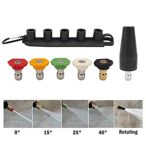 BEAR FORCE Pressure Washer Replacement Spray Wand with Turbo Nozzle and 5 Spray Tips and Belt Clip Nozzle Holder, Compatible with Bosch, Black Decker, AR Blue Clean, Stanley Pressure Washers - Image 5