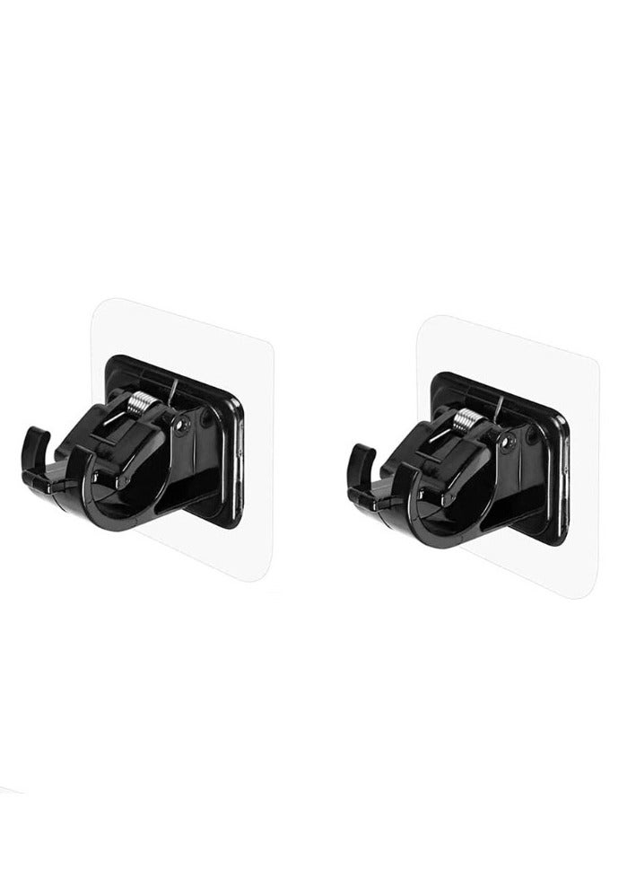 10pcs Adjustable Bracket, Self Adhesive Curtain Hook, No Drill, Mounting Bracket, Curtain Hook, ABS Curtain Pole Towel, Wall Mount Hook for Home, Bathroom, Living Room, Hotel, Clear - Image 1