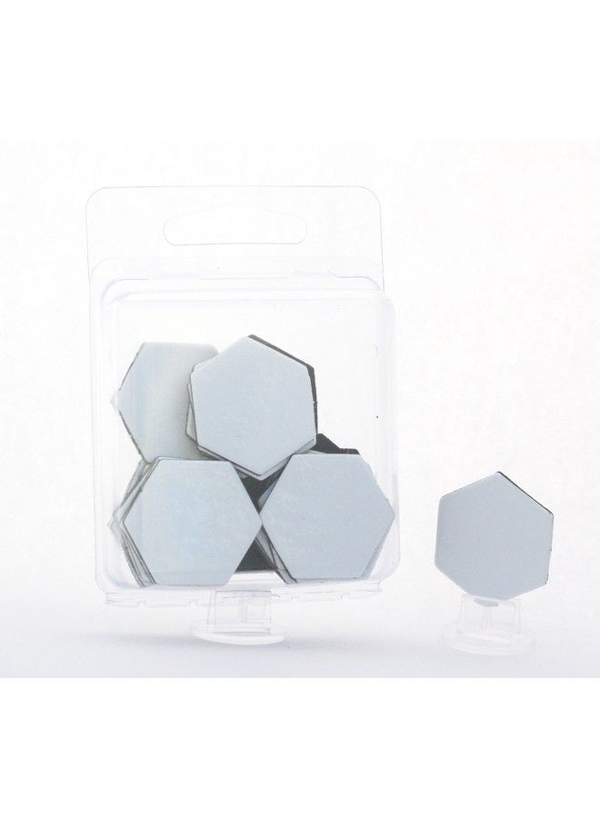 Hedral Value Pack Of 24 Dry Erase Reusable Blank 1" Hexagon Hex Board Game Chits Tiles Counters Markers Diy D&D - Image 2